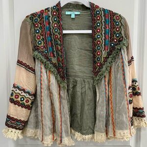 Multicolor Embroidered Women's Jacket